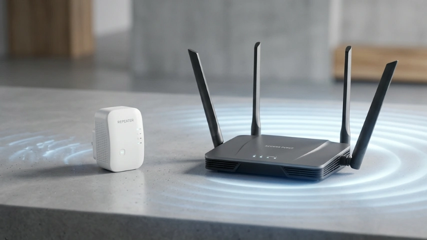 الفرق بين repeater و access point